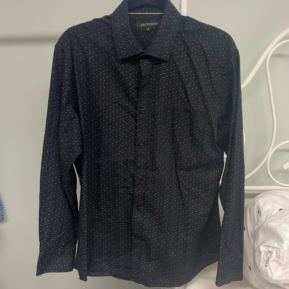 britches Other - Britches Black Button Down Dress Shirt